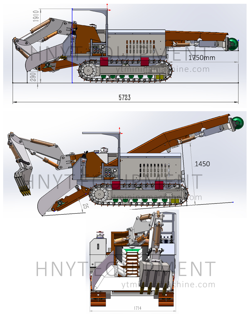 60 cralwer belt mucking loader